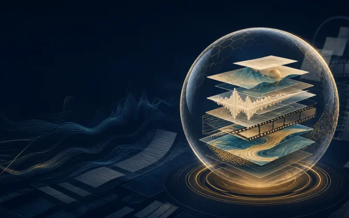 Layered creative works protected within a transparent sphere