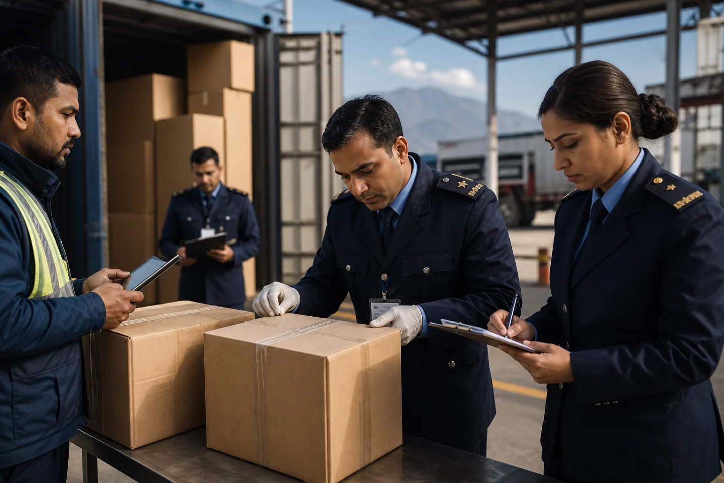 Customs inspection of commercial cargo and product shipments
