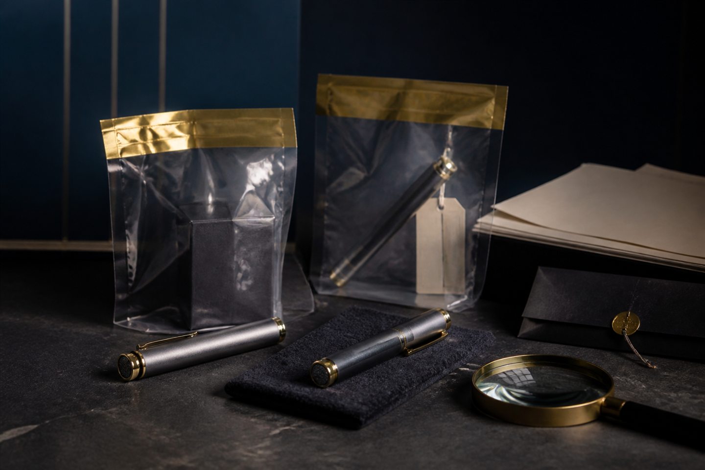 Forensic authenticity inspection with sealed evidence and product samples